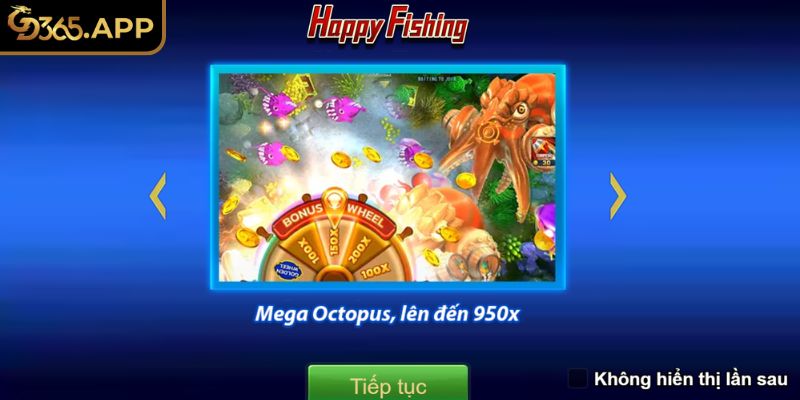 Happy fish GD365 với bối cảnh tham gia đại dương rộng lớn 
