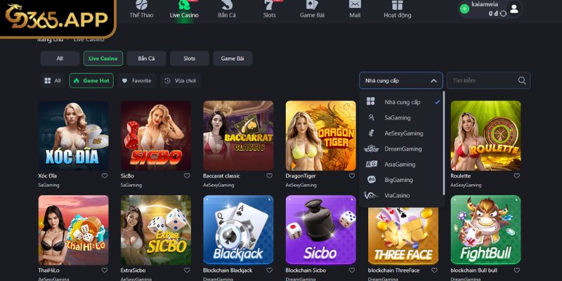 Hướng dẫn các bước gia nhập sảnh casino sảnh EBET GD365