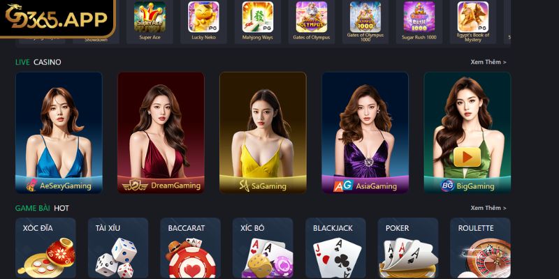 Tìm hiểu tổng quan về sảnh EBET GD365
